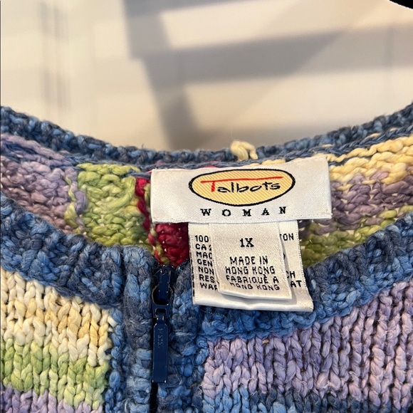 Talbots Multicolor Striped Zip up - Picture 2 of 4